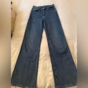 High-Rise Wide Leg Women's Jeans -  Blue